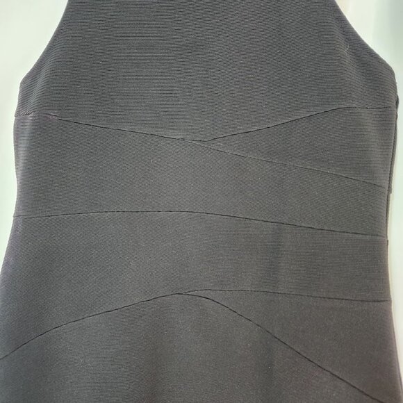 Black Form Fitting Monteau Dress - Size L - Picture 7 of 7